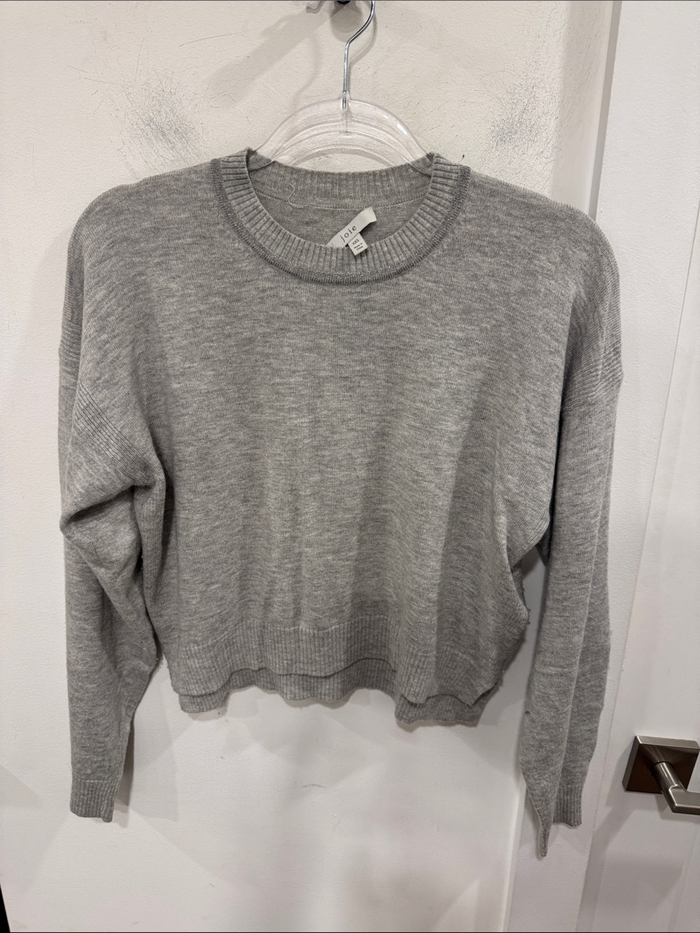 Joie Light Gray Crewneck Knit Pullover